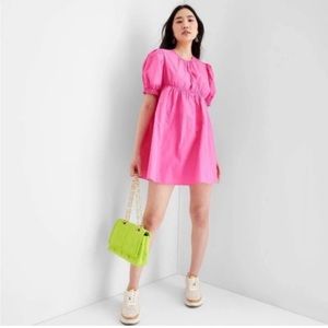 Future Collective x Target Pink Puff Sleeve Dress